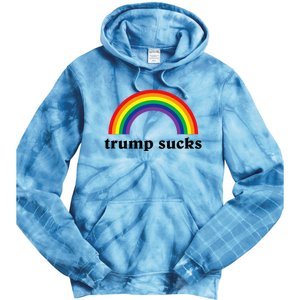 Trump Sucks Big Rainbow Anti Trump 2024 Election Lgbt Gay Tie Dye Hoodie