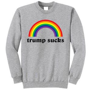 Trump Sucks Big Rainbow Anti Trump 2024 Election Lgbt Gay Tall Sweatshirt