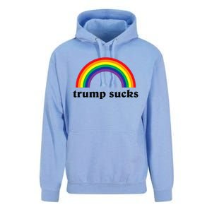 Trump Sucks Big Rainbow Anti Trump 2024 Election Lgbt Gay Unisex Surf Hoodie