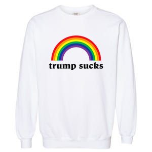 Trump Sucks Big Rainbow Anti Trump 2024 Election Lgbt Gay Garment-Dyed Sweatshirt