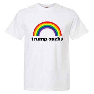 Trump Sucks Big Rainbow Anti Trump 2024 Election Lgbt Gay Garment-Dyed Heavyweight T-Shirt