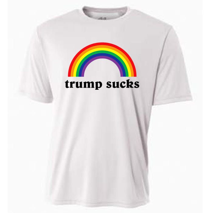 Trump Sucks Big Rainbow Anti Trump 2024 Election Lgbt Gay Cooling Performance Crew T-Shirt