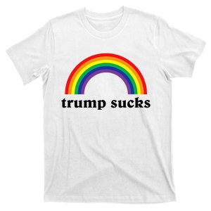 Trump Sucks Big Rainbow Anti Trump 2024 Election Lgbt Gay T-Shirt