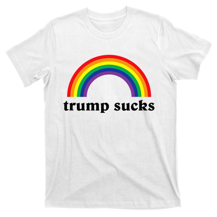 Trump Sucks Big Rainbow Anti Trump 2024 Election Lgbt Gay T-Shirt