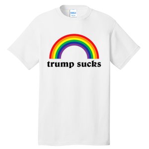 Trump Sucks Big Rainbow Anti Trump 2024 Election Lgbt Gay Tall T-Shirt