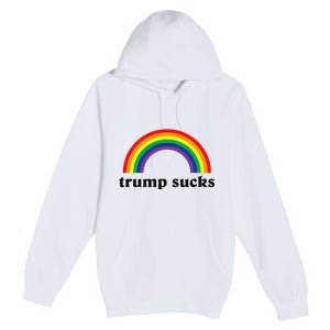 Trump Sucks Big Rainbow Anti Trump 2024 Election Lgbt Gay Premium Pullover Hoodie