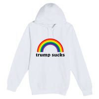 Trump Sucks Big Rainbow Anti Trump 2024 Election Lgbt Gay Premium Pullover Hoodie