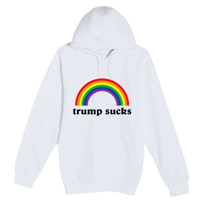 Trump Sucks Big Rainbow Anti Trump 2024 Election Lgbt Gay Premium Pullover Hoodie