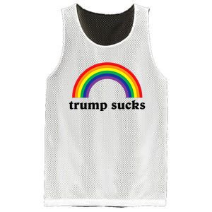 Trump Sucks Big Rainbow Anti Trump 2024 Election Lgbt Gay Mesh Reversible Basketball Jersey Tank