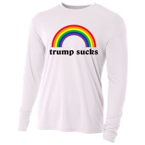 Trump Sucks Big Rainbow Anti Trump 2024 Election Lgbt Gay Cooling Performance Long Sleeve Crew