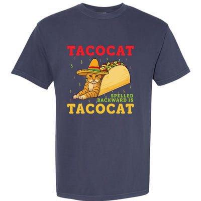 Tacocat Spelled Backwards Tacos And Cats Cinco De Mayo Cat Garment-Dyed Heavyweight T-Shirt