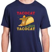 Tacocat Spelled Backwards Tacos And Cats Cinco De Mayo Cat Adult ChromaSoft Performance T-Shirt