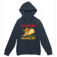 Tacocat Spelled Backwards Tacos And Cats Cinco De Mayo Cat Urban Pullover Hoodie