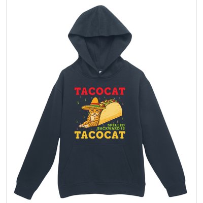 Tacocat Spelled Backwards Tacos And Cats Cinco De Mayo Cat Urban Pullover Hoodie