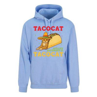 Tacocat Spelled Backwards Tacos And Cats Cinco De Mayo Cat Unisex Surf Hoodie