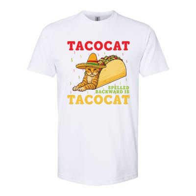 Tacocat Spelled Backwards Tacos And Cats Cinco De Mayo Cat Softstyle CVC T-Shirt