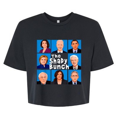 The Shady Bunch Anti Biden Obama Clinton Funny Vote Trump Bella+Canvas Jersey Crop Tee