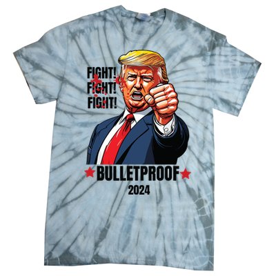 Trump Shot Bulletproof Bloody Ear Bleeding Butler Pa Trump Tie-Dye T-Shirt