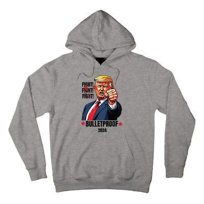 Trump Shot Bulletproof Bloody Ear Bleeding Butler Pa Trump Tall Hoodie