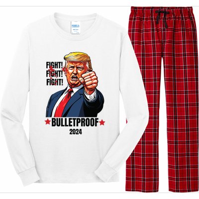 Trump Shot Bulletproof Bloody Ear Bleeding Butler Pa Trump Long Sleeve Pajama Set