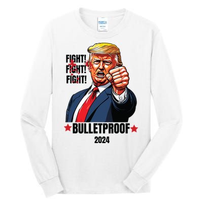 Trump Shot Bulletproof Bloody Ear Bleeding Butler Pa Trump Tall Long Sleeve T-Shirt