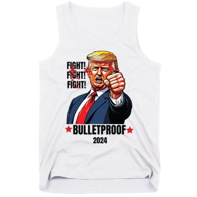 Trump Shot Bulletproof Bloody Ear Bleeding Butler Pa Trump Tank Top