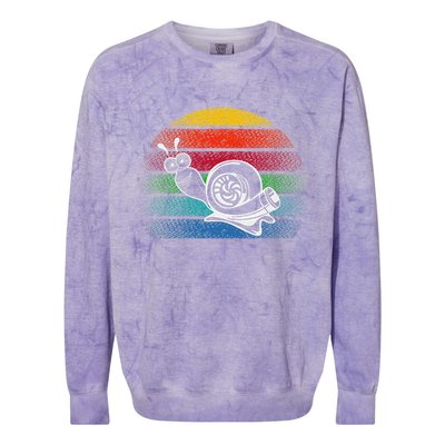 Turbo Snail Boost Racing Team Car Engine Steam Punk Style Colorblast Crewneck Sweatshirt