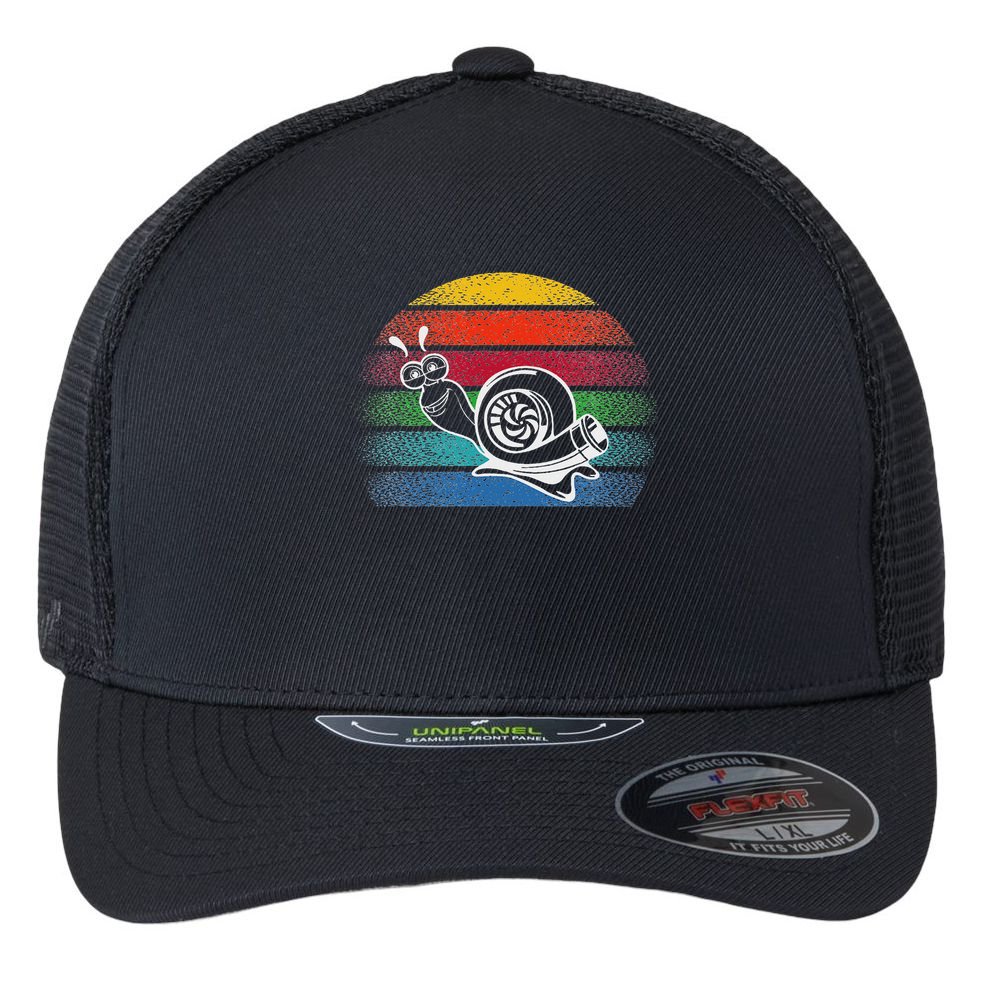 Turbo Snail Boost Racing Team Car Engine Steam Punk Style Flexfit Unipanel Trucker Cap
