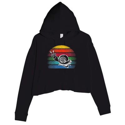 Turbo Snail Boost Racing Team Car Engine Steam Punk Style Crop Fleece Hoodie