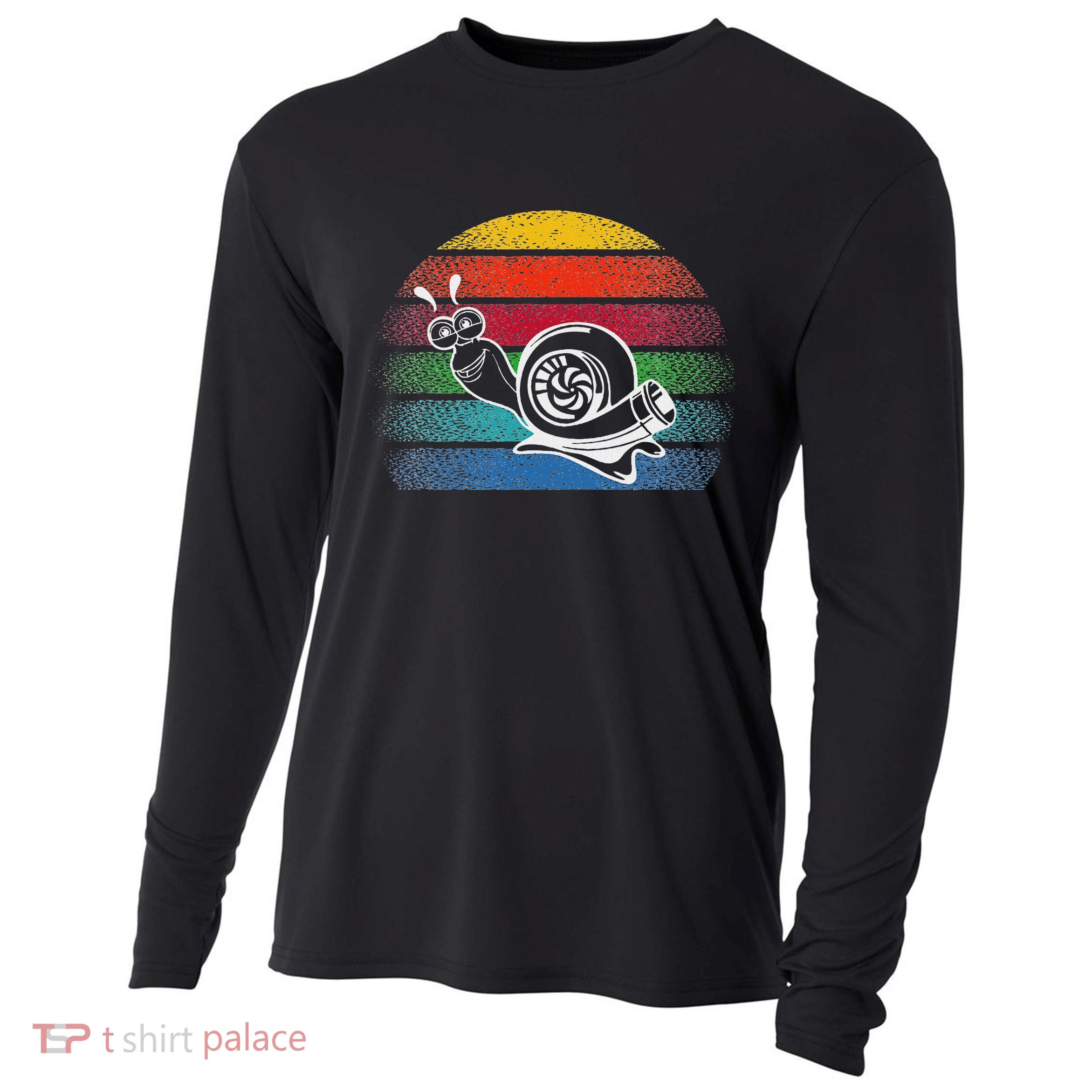 Turbo Snail Boost Racing Team Car Engine Steam Punk Style Cooling Performance Long Sleeve Crew