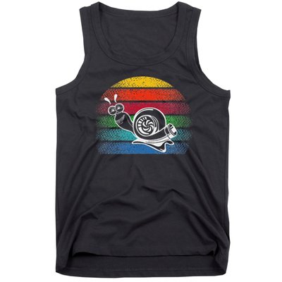 Turbo Snail Boost Racing Team Car Engine Steam Punk Style Tank Top
