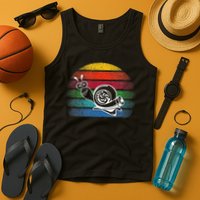 Turbo Snail Boost Racing Team Car Engine Steam Punk Style Tank Top