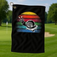 Turbo Snail Boost Racing Team Car Engine Steam Punk Style Golf Towel
