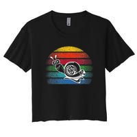 Turbo Snail Boost Racing Team Car Engine Steam Punk Style Crop Top