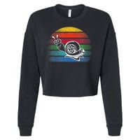 Turbo Snail Boost Racing Team Car Engine Steam Punk Style Cropped Pullover Crew