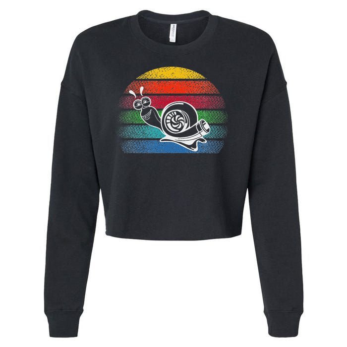 Turbo Snail Boost Racing Team Car Engine Steam Punk Style Cropped Pullover Crew