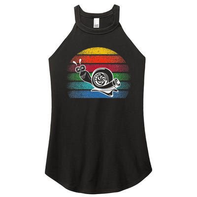 Turbo Snail Boost Racing Team Car Engine Steam Punk Style Women's Perfect Tri Rocker Tank