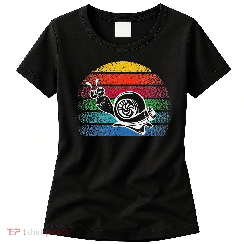 Turbo Snail Boost Racing Team Car Engine Steam Punk Style Womens T-Shirt