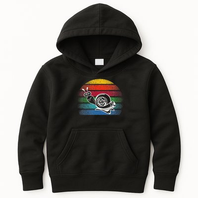 Turbo Snail Boost Racing Team Car Engine Steam Punk Style Kids Hoodie