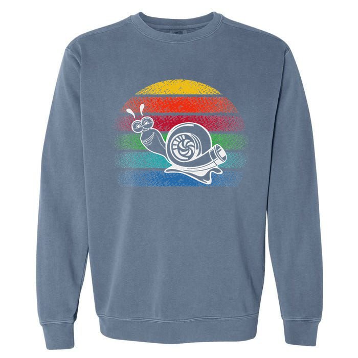 Turbo Snail Boost Racing Team Car Engine Steam Punk Style Garment-Dyed Sweatshirt