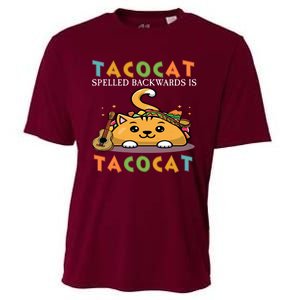 Tacocat Spelled Backward Is Tacocat Love Cat And Taco Cooling Performance Crew T-Shirt