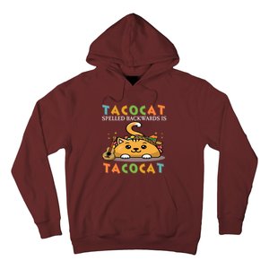 Tacocat Spelled Backward Is Tacocat Love Cat And Taco Hoodie