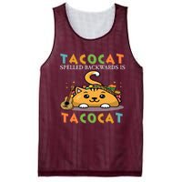 Tacocat Spelled Backward Is Tacocat Love Cat And Taco Mesh Reversible Basketball Jersey Tank