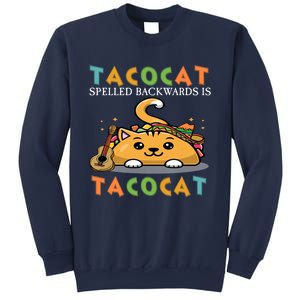 Tacocat Spelled Backward Is Tacocat Love Cat And Taco Sweatshirt