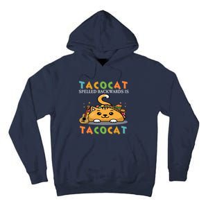 Tacocat Spelled Backward Is Tacocat Love Cat And Taco Tall Hoodie