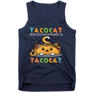 Tacocat Spelled Backward Is Tacocat Love Cat And Taco Tank Top