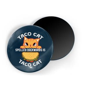 Tacocat Spelled Backward Is Tacocat Funny Cat Dad, Cat Mom Magnet