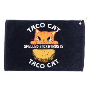 Tacocat Spelled Backward Is Tacocat Funny Cat Dad, Cat Mom Grommeted Golf Towel