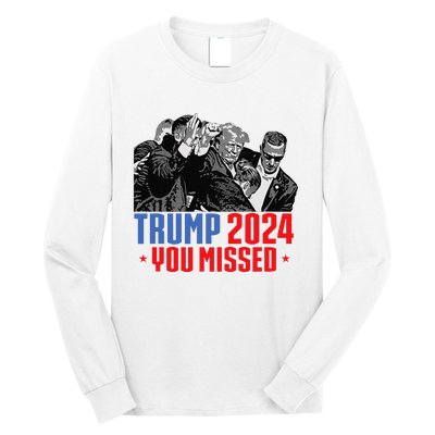 Trump Shot Bulletproof Bloody Ear Bleeding Butler Pa Trump Long Sleeve Shirt