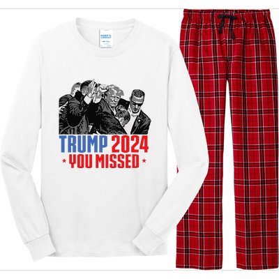 Trump Shot Bulletproof Bloody Ear Bleeding Butler Pa Trump Long Sleeve Pajama Set